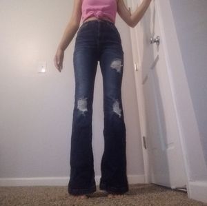Wide leg jeans/ high rise NWOT